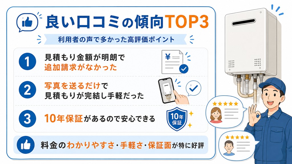 良い口コミの傾向TOP3
