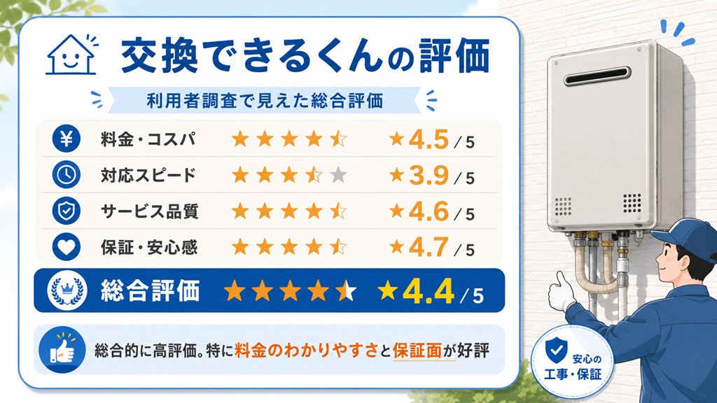 交換できるくんの評価