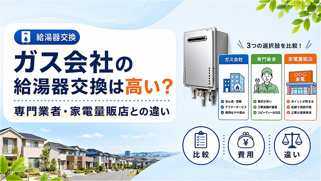 ガス会社の給湯器交換は高い？