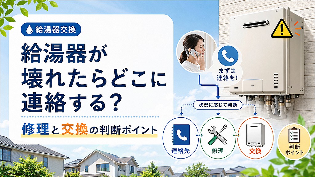給湯器が壊れたらどこに連絡する？