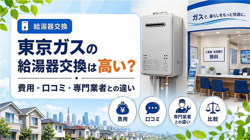 東京ガスの給湯器交換は高い？